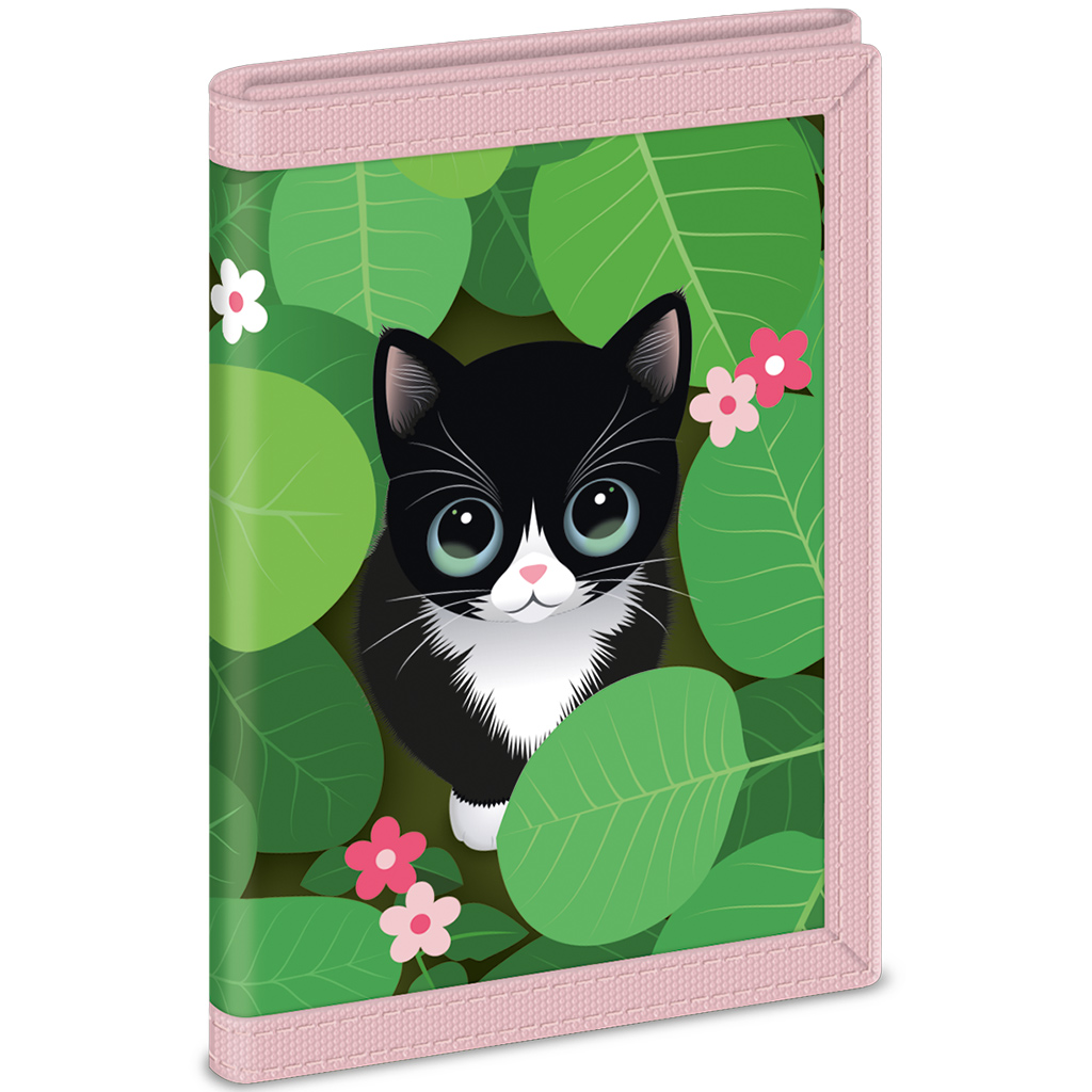 Ars Una: Think Pink peňaženka s mačkou 9x12,5x2 cm