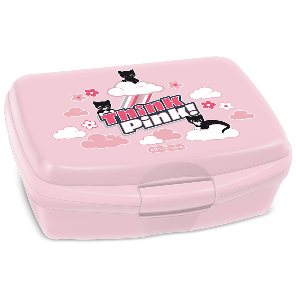 Ars Una: Think Pink ružová desiatová krabička s mačičkou
