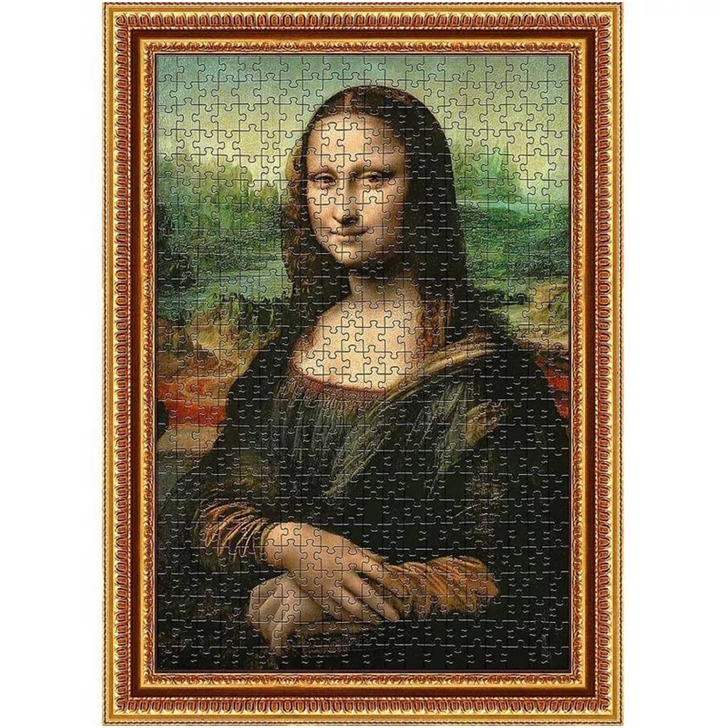 ArtFrame: Leonardo Da Vinci - Mona Lisa 500-dielne puzzle s rámom - Trefl
