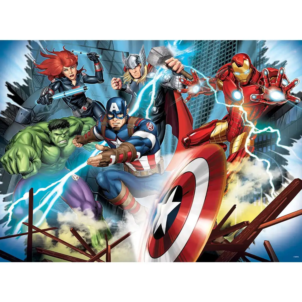 Avengers 2 v 1 150-dielne maxi puzzle a omaľovánka 70x50 cm - Lisciani kép 3