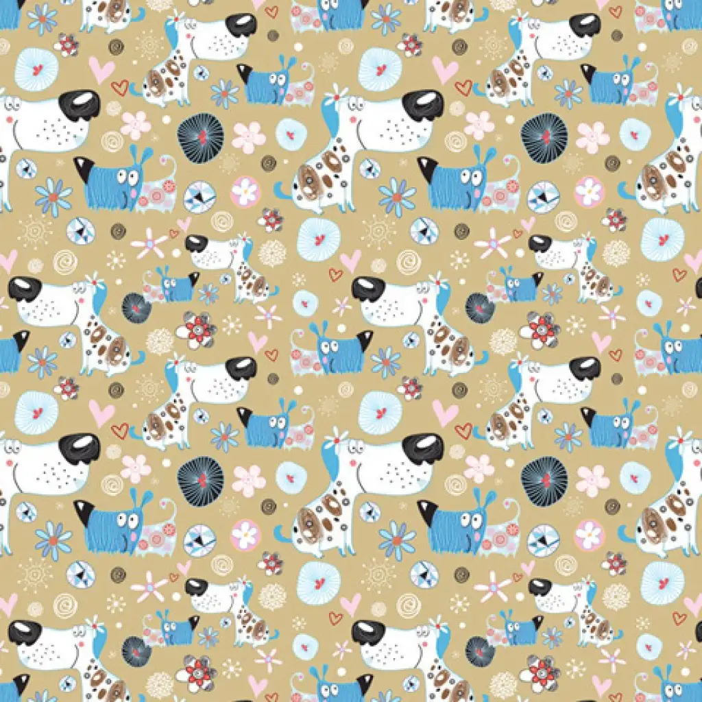 Baliaci papier s pastelovými psíkmi 100x70 cm