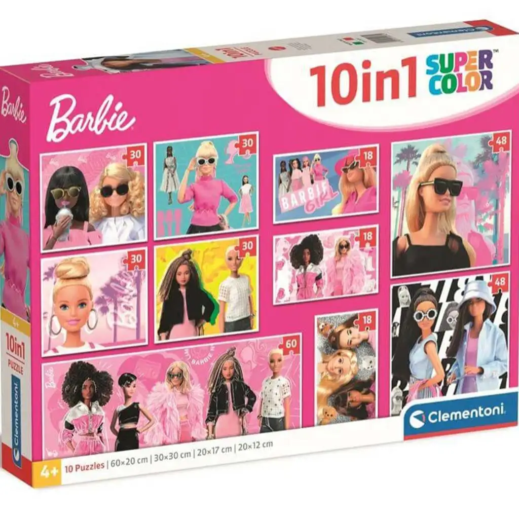 Barbie 10v1 puzzle sada - Clementoni