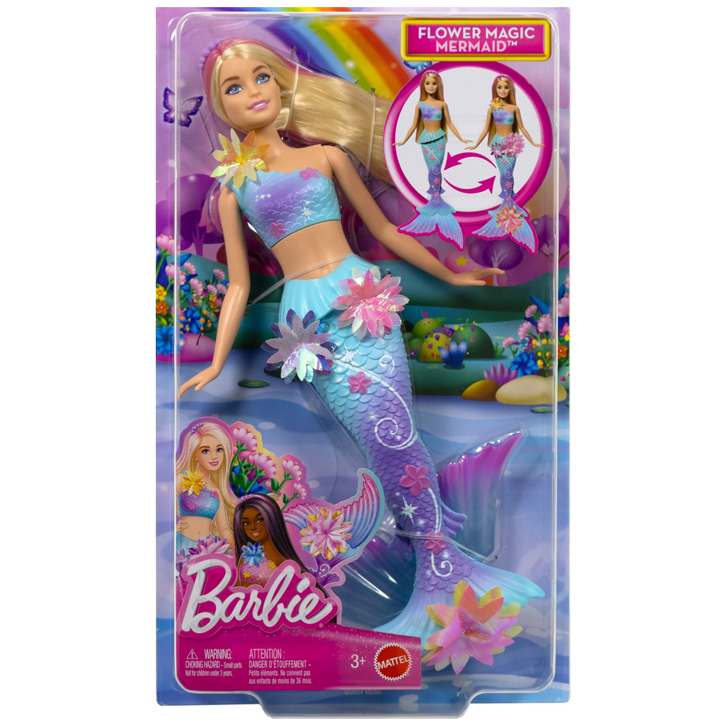Barbie Dreamtopia: kvetinová čarovná morská panna bábika – Mattel