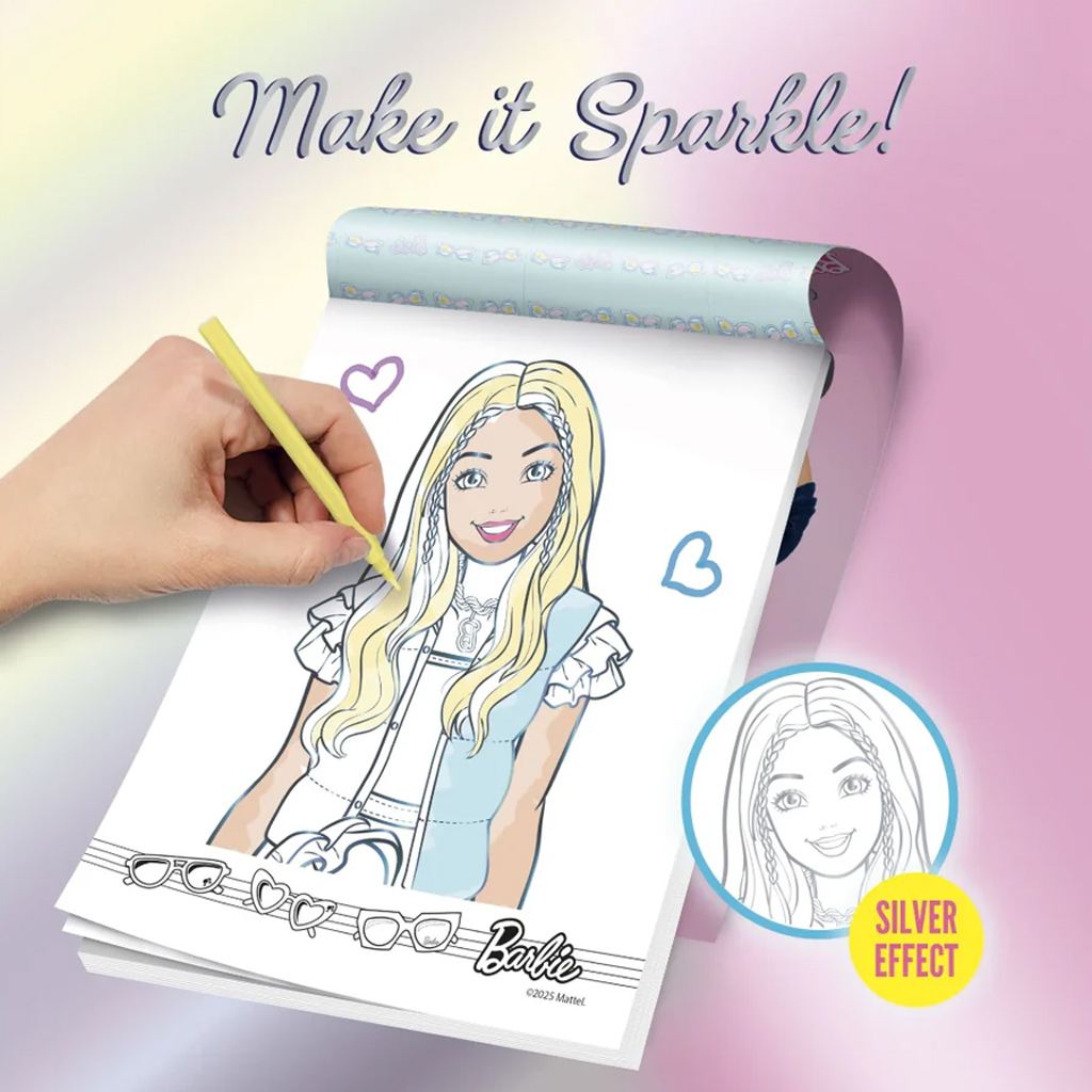 Barbie Make it sparkle! Trblietavý kresliaci zošit - Lisciani kép 2