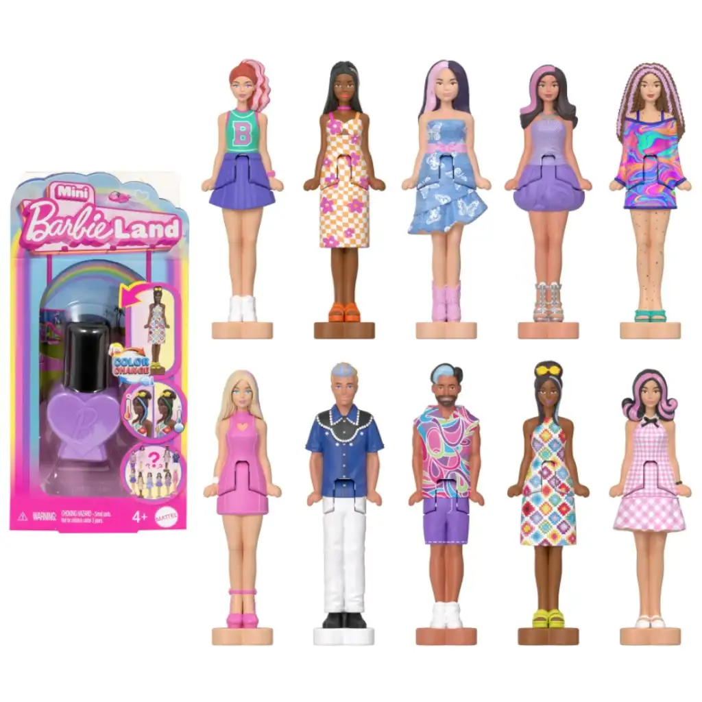 Barbie: Minie Barbieland - Prekvapenie v laku na nechty bábika 1ks - Mattel
