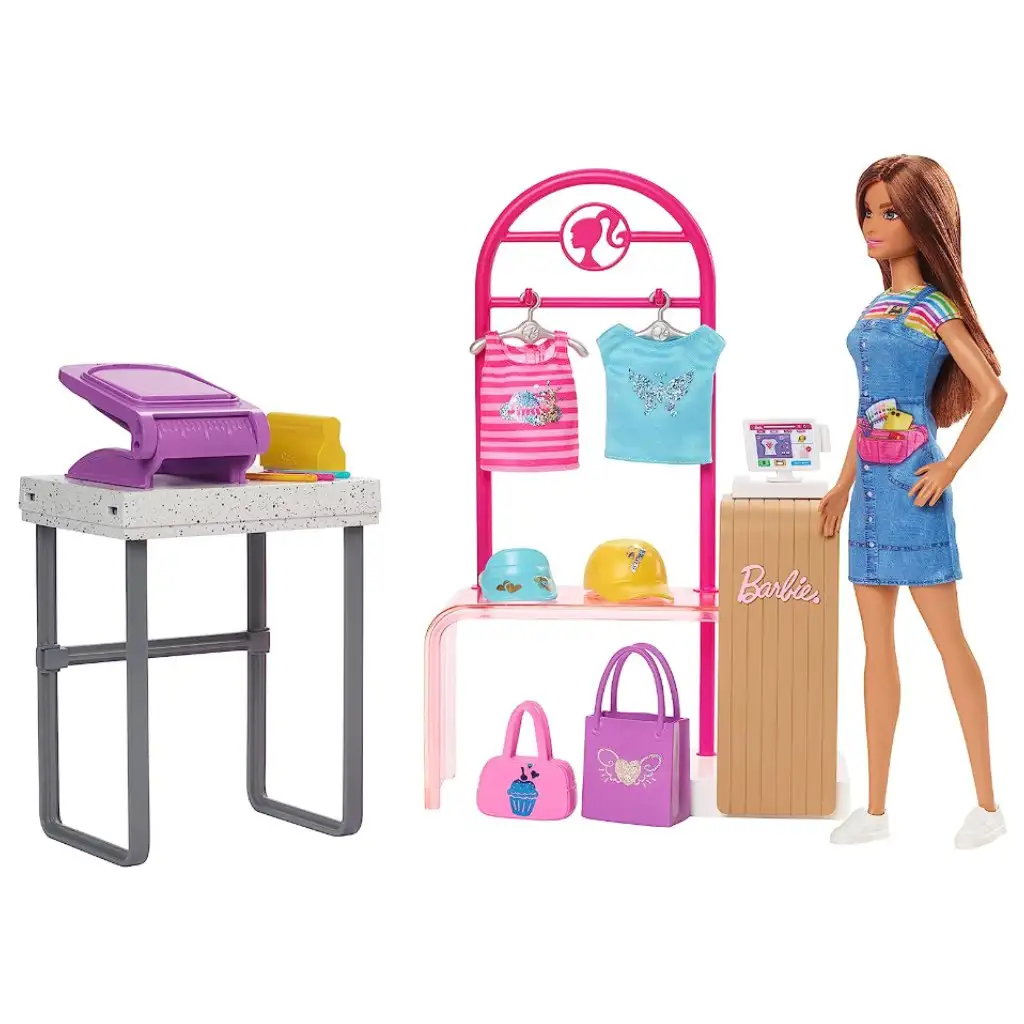 Barbie Módny butik návrhárka oblečenia hračkársky set - Mattel kép 3