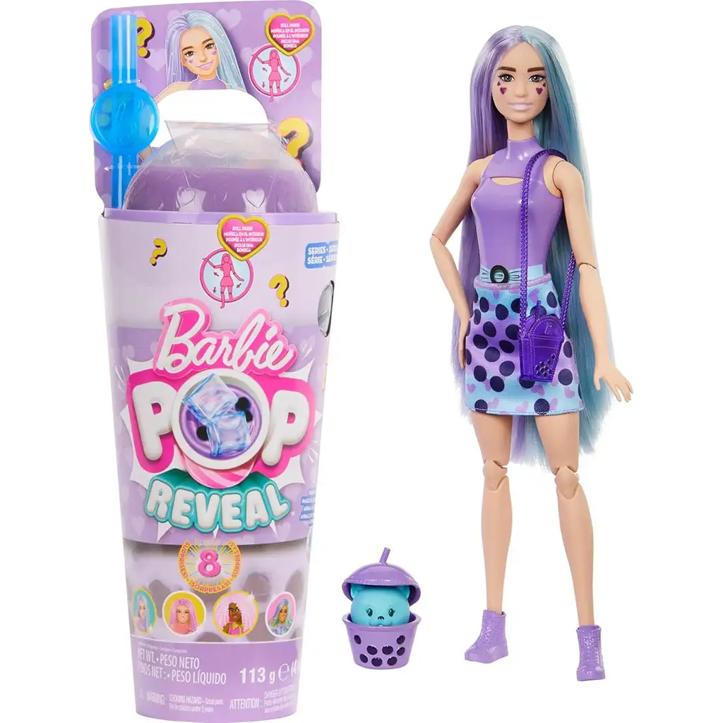 Barbie: Slime Reveal Bublinková párty Fialová bábika - Mattel
