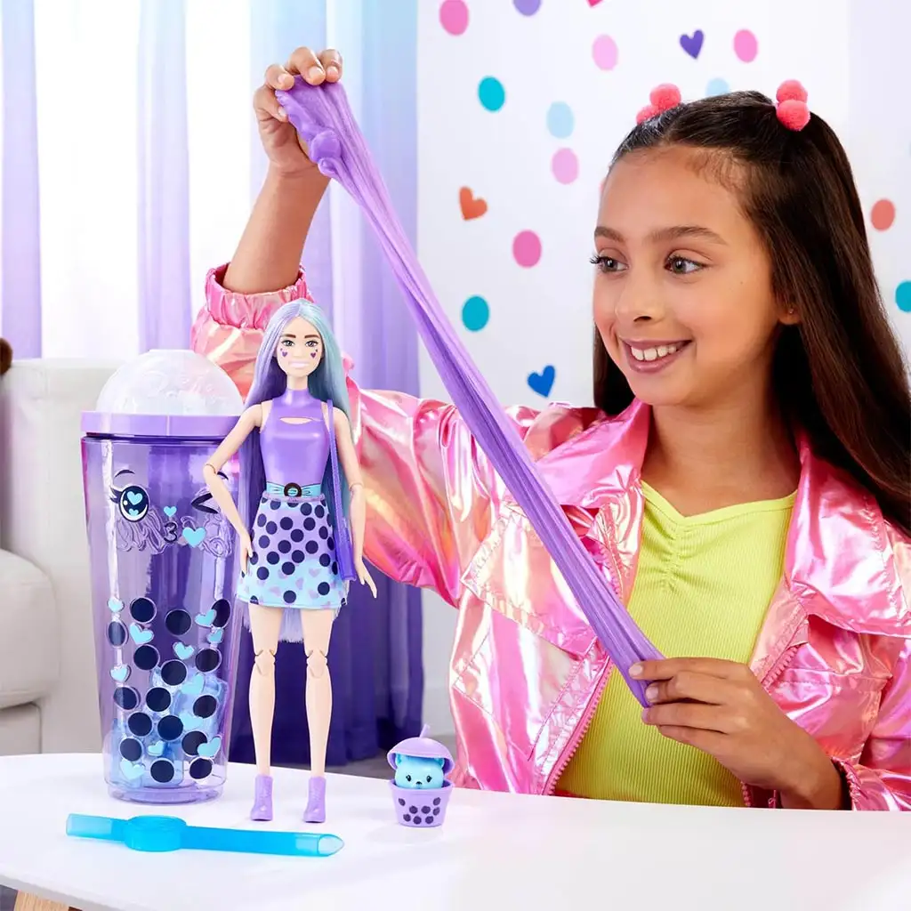Barbie: Slime Reveal Bublinková párty Fialová bábika - Mattel kép 2