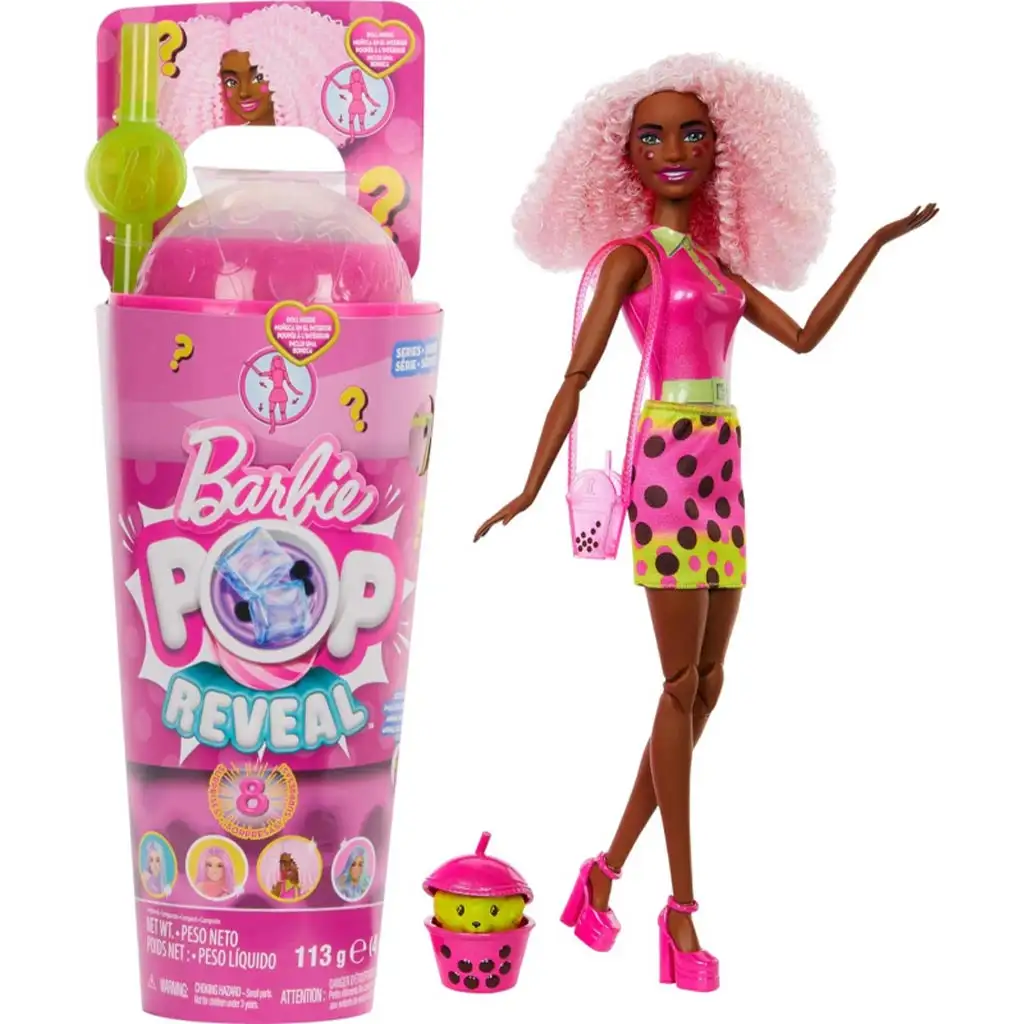 Barbie: Slime Reveal Bublinková párty Ružová bábika - Mattel