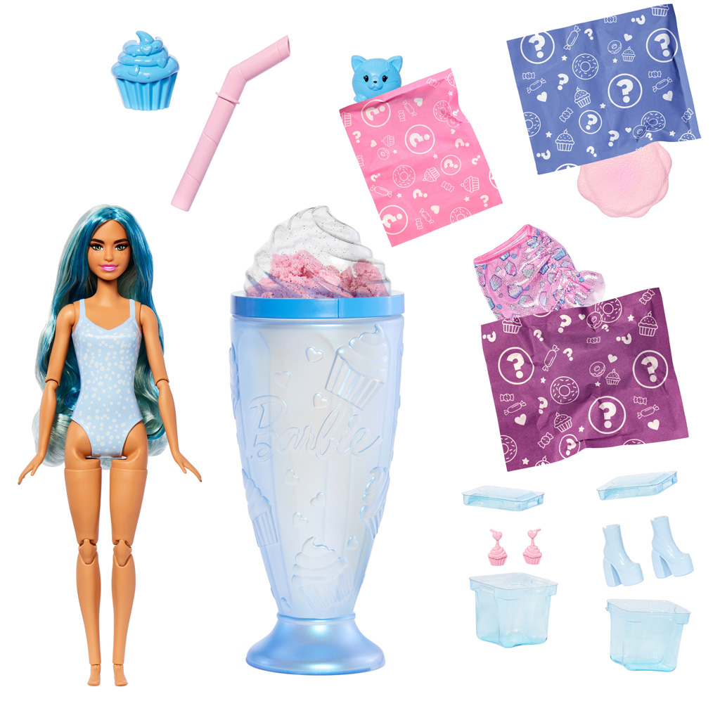 Barbie: Slime odhalenie voňavý shaker - Modrý - Mattel kép 3