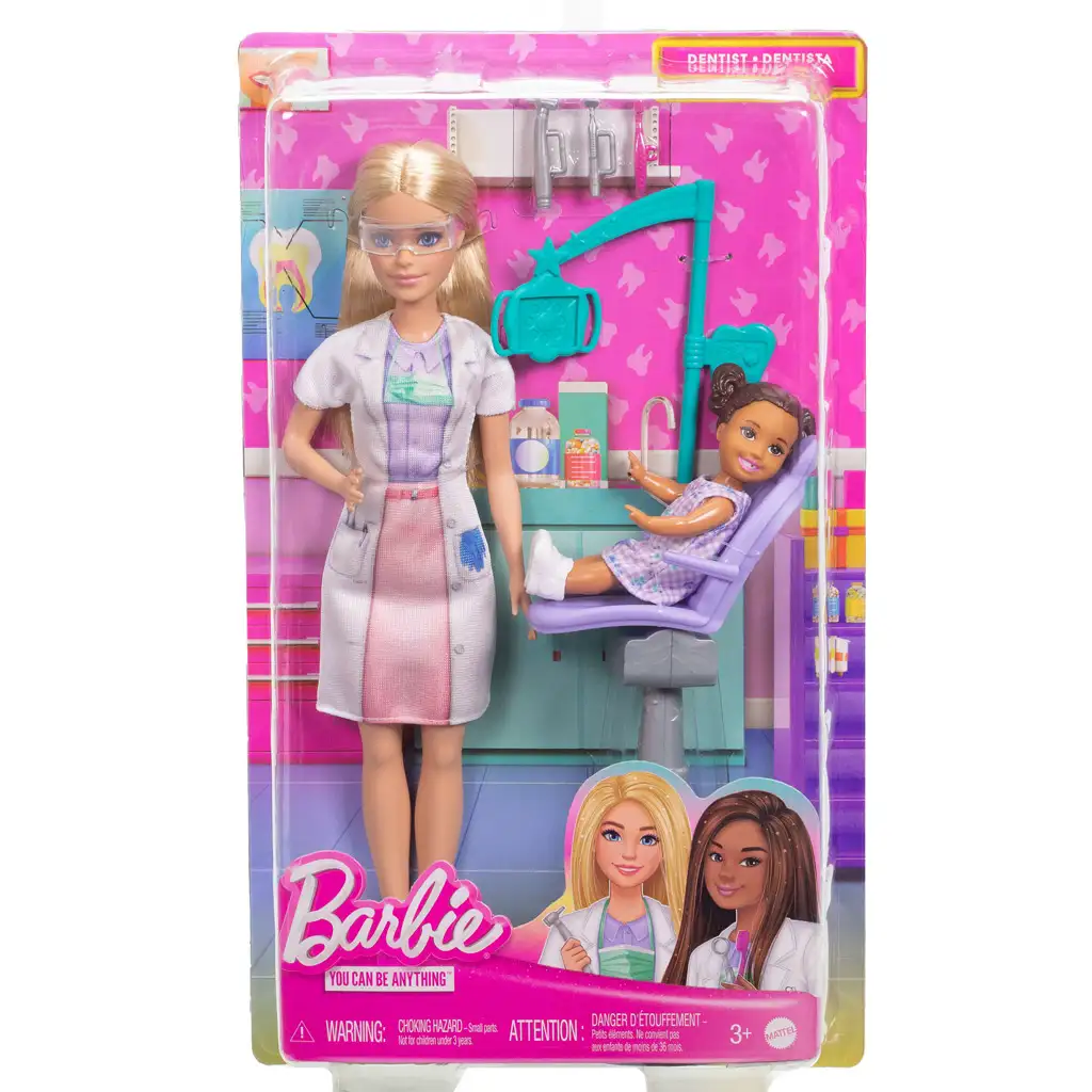 Barbie bábika kariérna zubárka s blond vlasmi - Mattel
