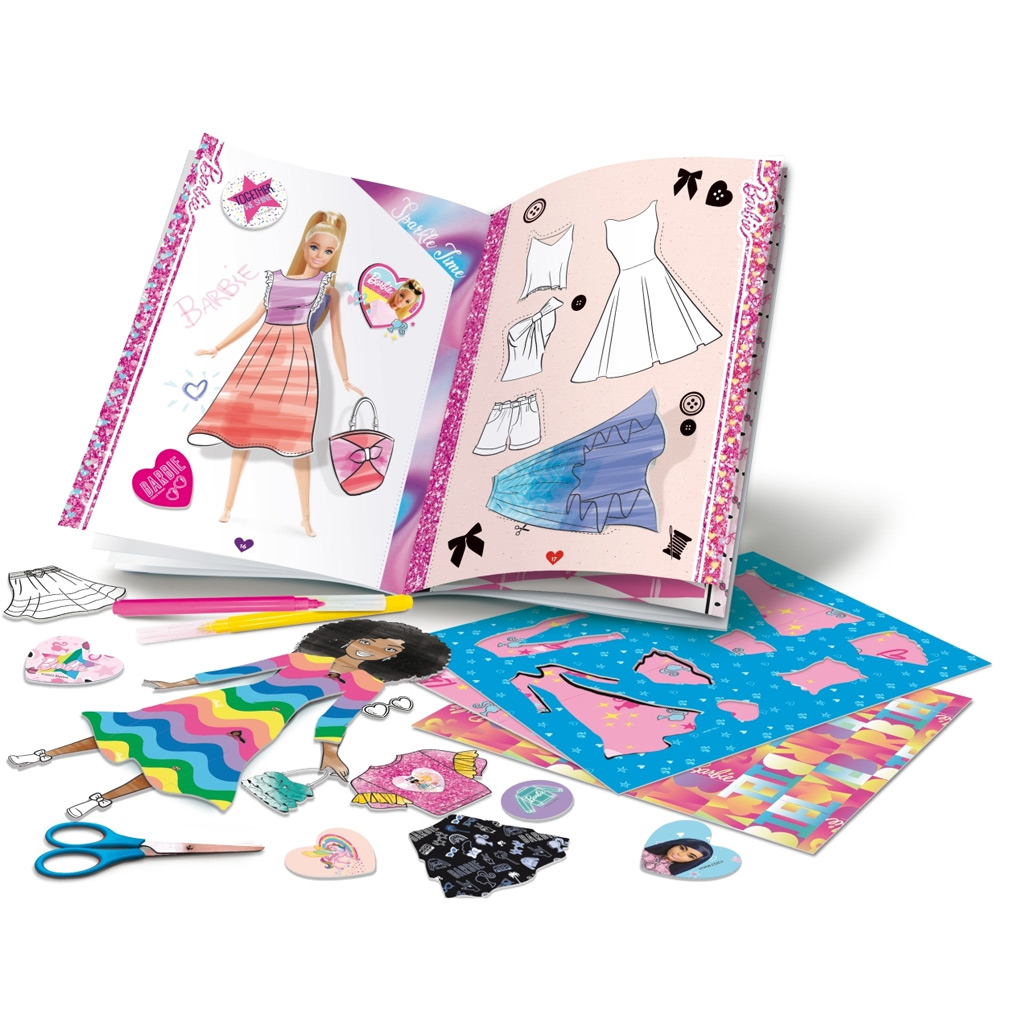 Barbie módna omaľovánka v batohu - Lisciani kép 2