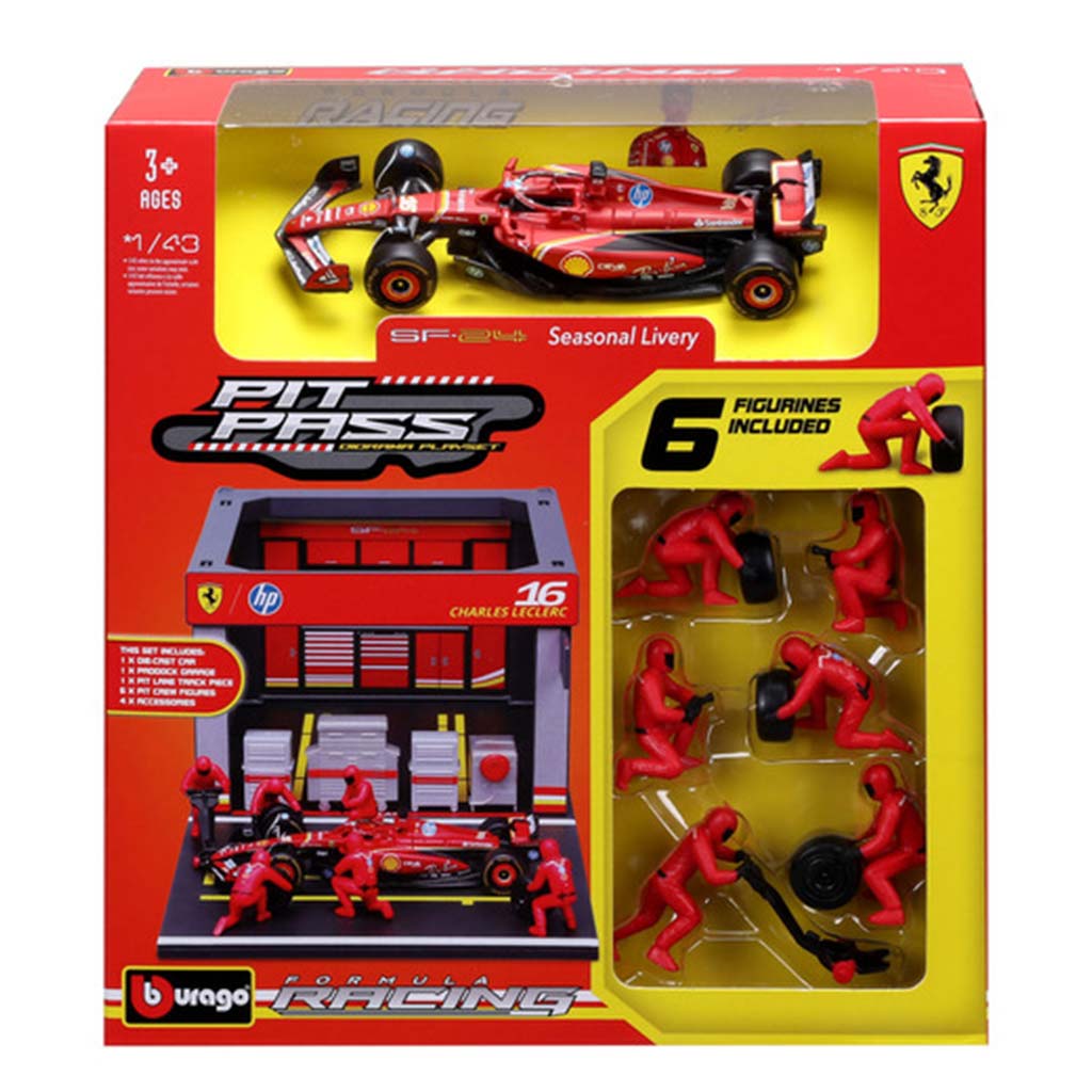 Bburago: F1 pretekárske auto 1/43 – Ferrari SF-24 boxová ulička kép 1