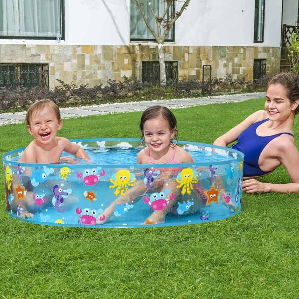 Bestway: Fill N Fun Sparkling Sea morské zvieratká pevnostenný bazénik, Ø 122 x 25 cm kép 4