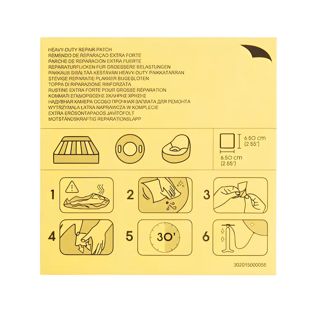 Bestway: Sada opravných náplastí 6,5x6,5 cm, 10 ks