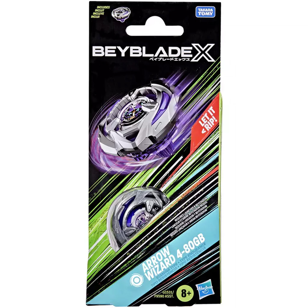 Beyblade X Booster: Arrow Wizard 4-80GB točiace sa koliesko - Hasbro