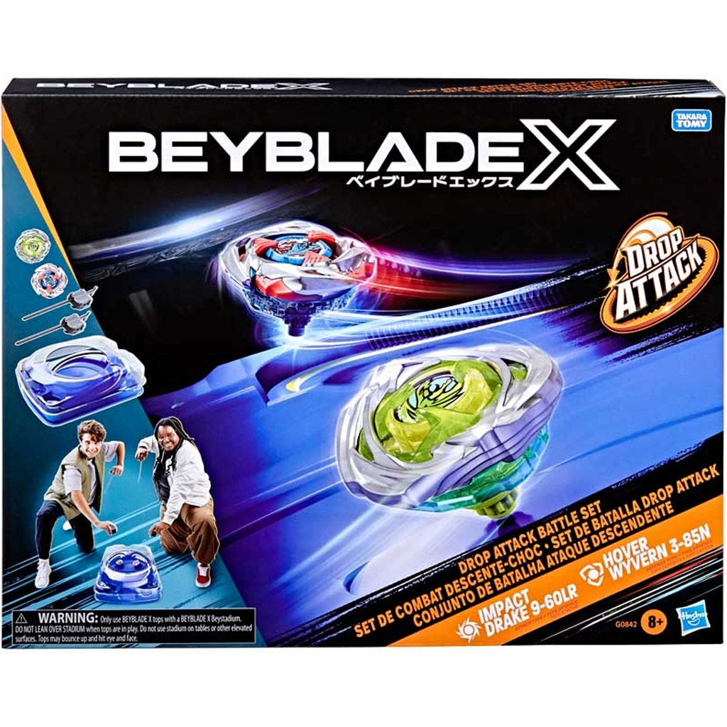 Beyblade X Drop Attack Battle aréna herná súprava s 2 ks točiacimi sa beyblades - Hasbro