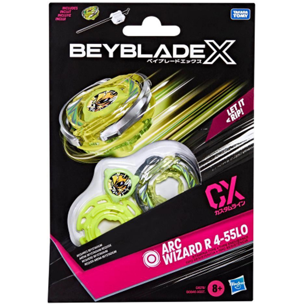 Beyblade X Štartovací balíček: Arc Wizard R 4-55LO CX súprava pre začiatočníkov - Hasbro