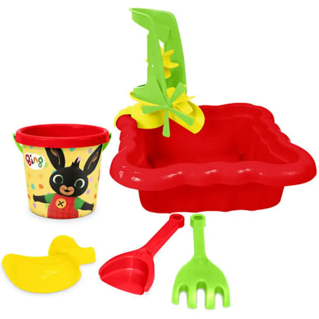 Bing 5-dielna pieskovisková súprava s mlynom - Wader