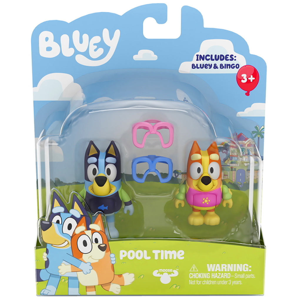 Bluey: Bluey a Chilli bazénová párty hračková sada