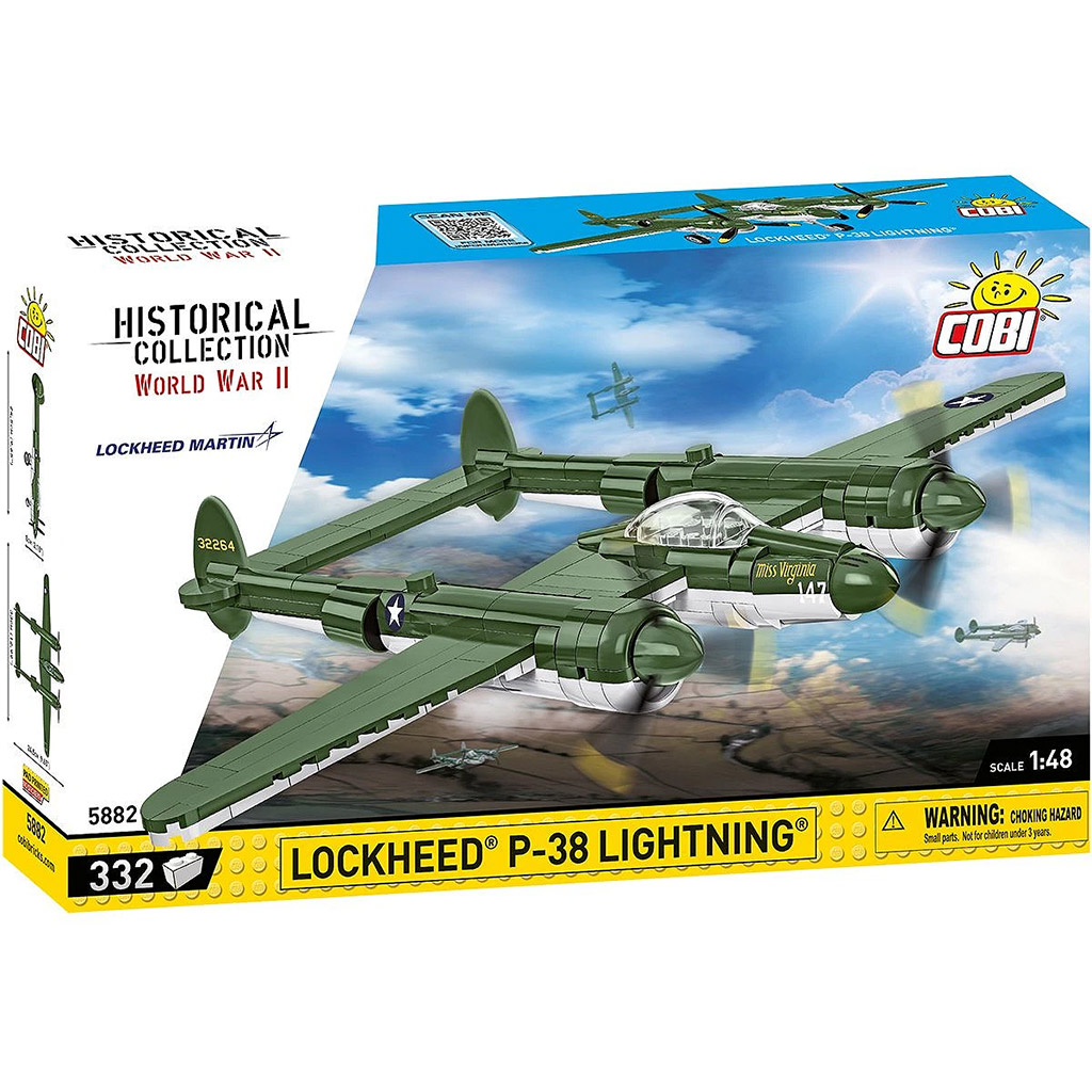 COBI: Stavebnica lietadla Lockheed P-38 Lightning (5882)