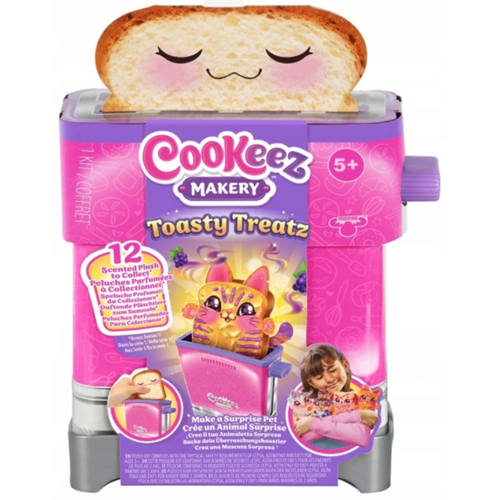 COOKEEZ Makery: Toasty Treatz sada na výrobu toastov s plyšovým zvieratkom ako prekvapenie