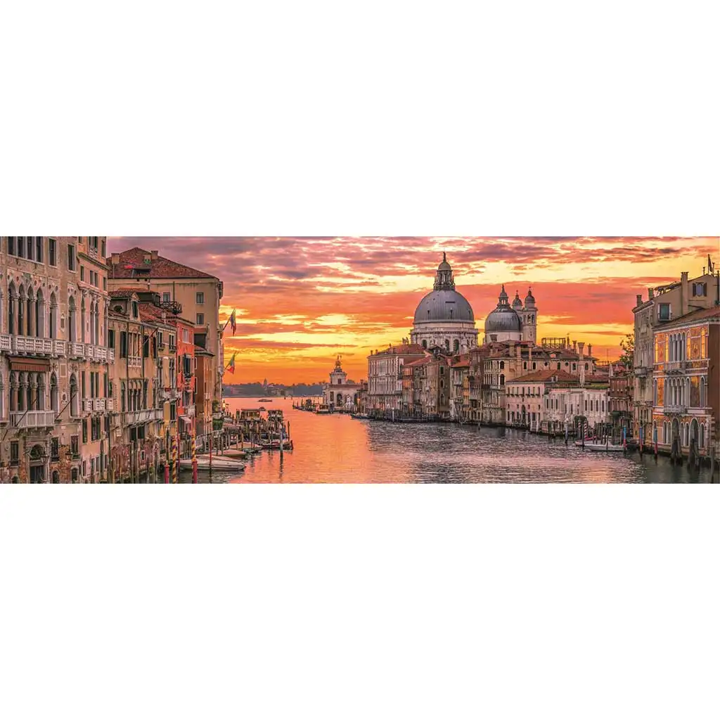 Canal Grande, Benátky 1000 dielikové HQC panoráma puzzle 98x33cm - Clementoni kép 2