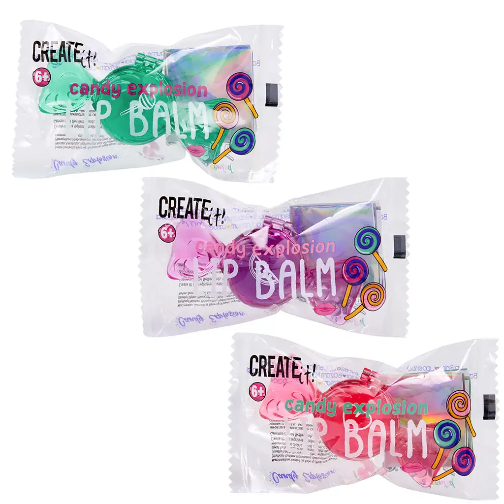 Canenco: Vytvor to! balzam na pery v obale v tvare cukríka v rôznych variantoch 1ks