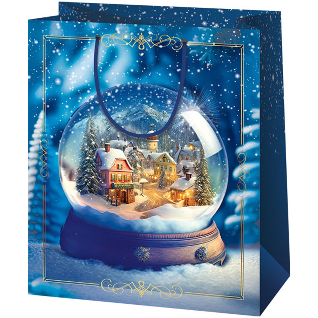Cardex: Dedina v snehovej guli veľká darčeková taška 26x13x33 cm