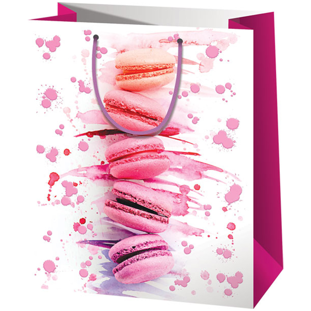 Cardex: Exkluzívna darčeková taška s motívom makróniek, veľká, 26x13x33 cm