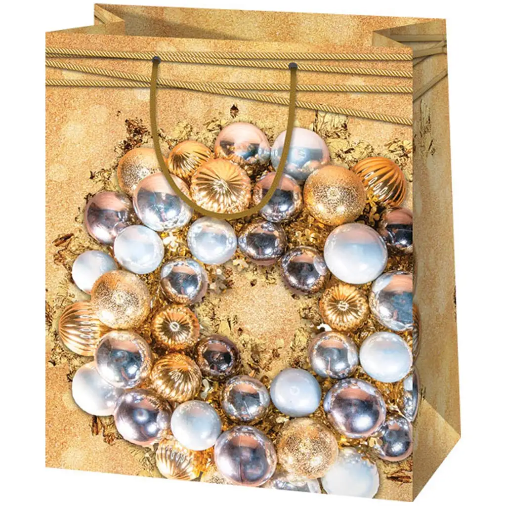 Cardex: Zlatá veľká darčeková taška 26x13x33cm