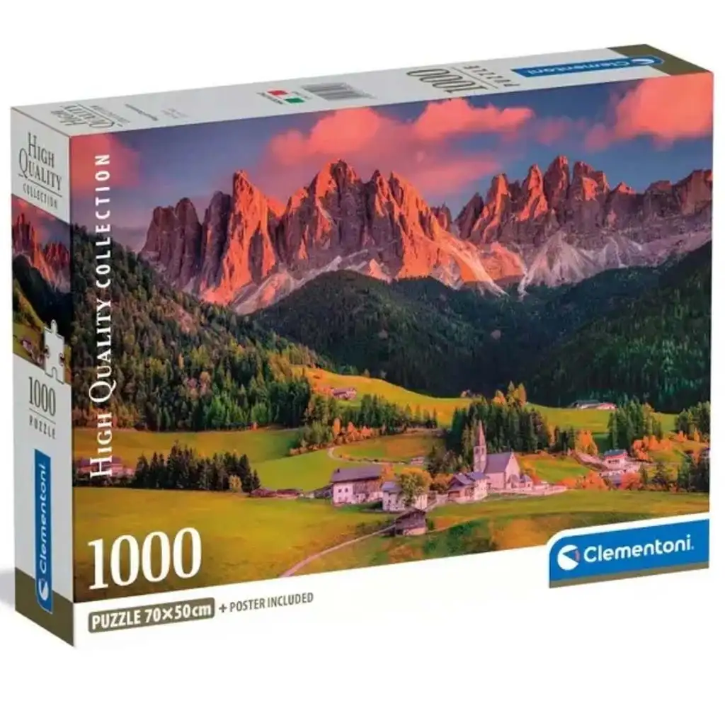Čarovné Dolomity 1000-dielne HQC puzzle s plagátom - Clementoni