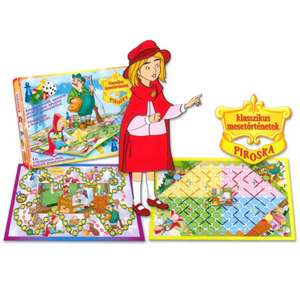 Červená čiapočka a vlk spoločenská hra - D-Toys kép 1