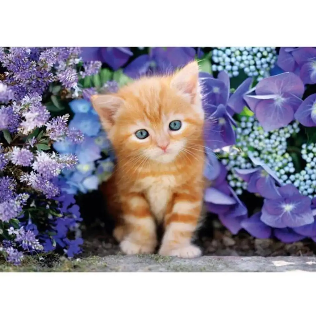 Červená mačka medzi kvetmi 500-dielna HQC kompaktná puzzle - Clementoni kép 2