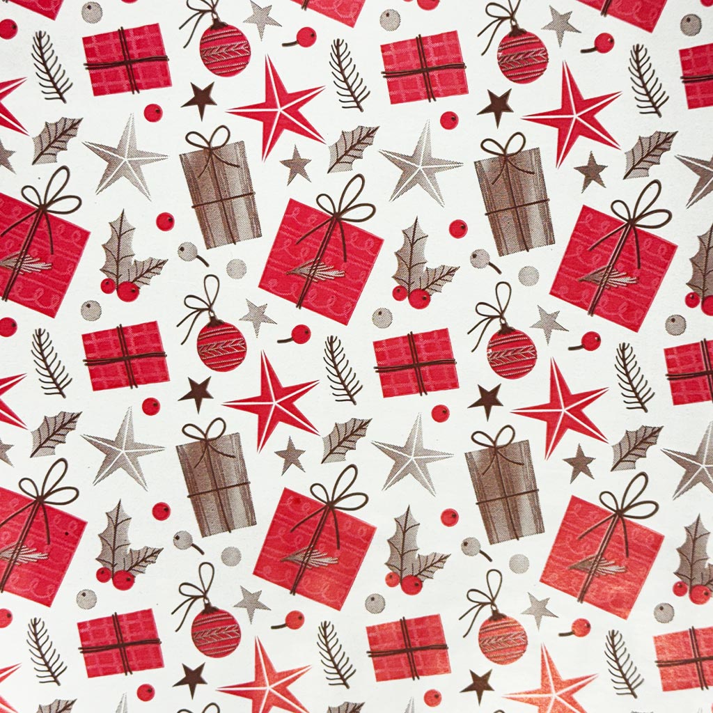 Červený darčekový baliaci papier 200x70 cm