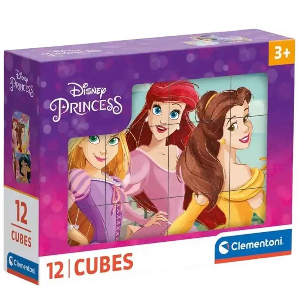 Clementoni: Disney Princezné rozprávkové kocky 12 ks