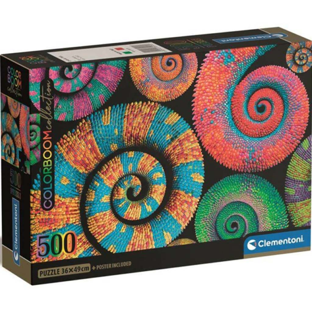 Colorboom Collection: Farebné chameleóny 500-dielne Compact puzzle - Clementoni