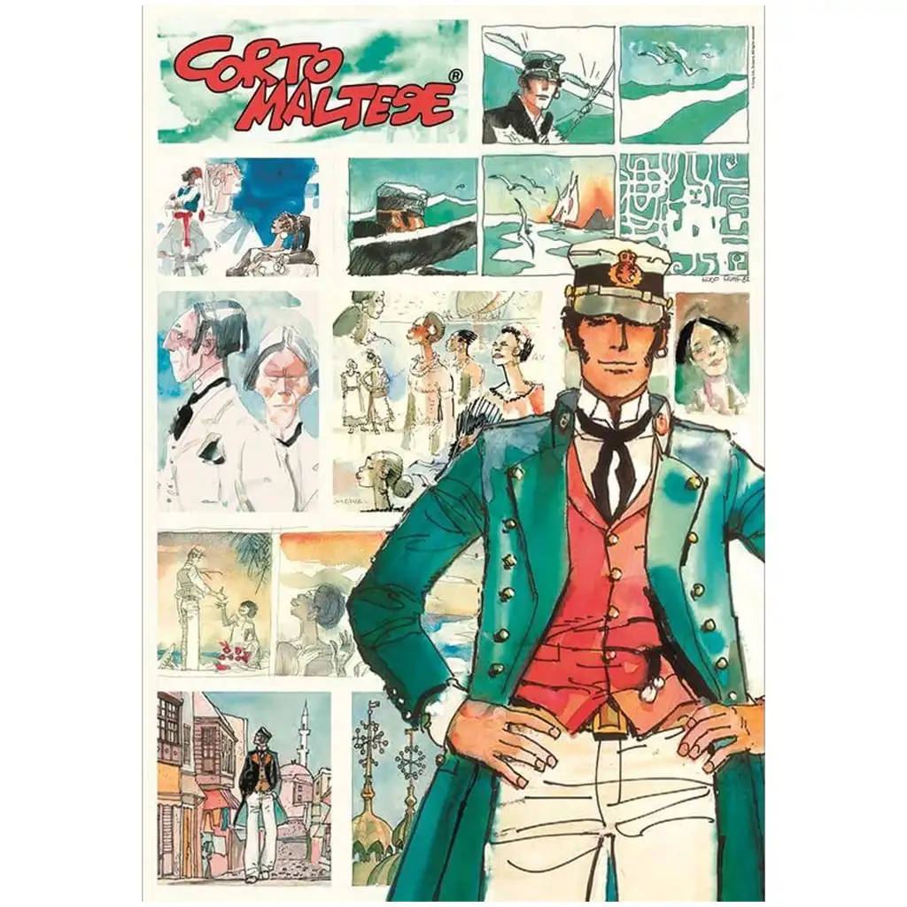 Corto Maltese komiksová HQC 1000-dielna puzzle s plagátom - Clementoni kép 2