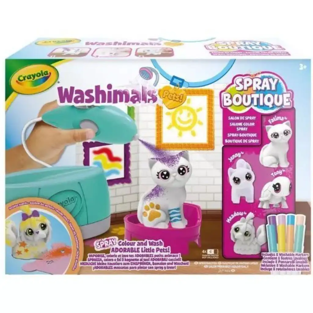 Crayola: Washimals salónik pre domáce zvieratá s farbiacou striekacou pištoľou kép 4