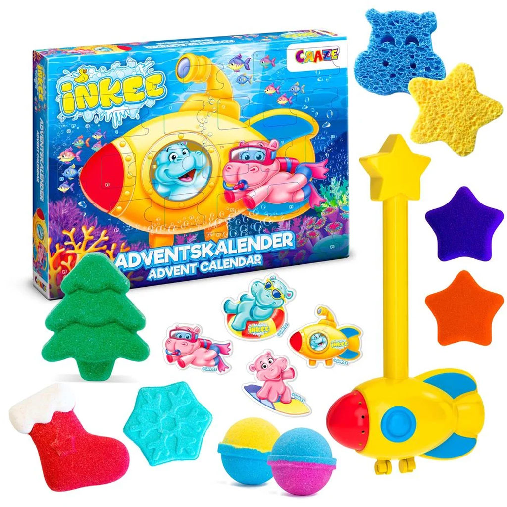 Craze Inkee: Adventný kalendár s kúpeľovými hračkami kép 2