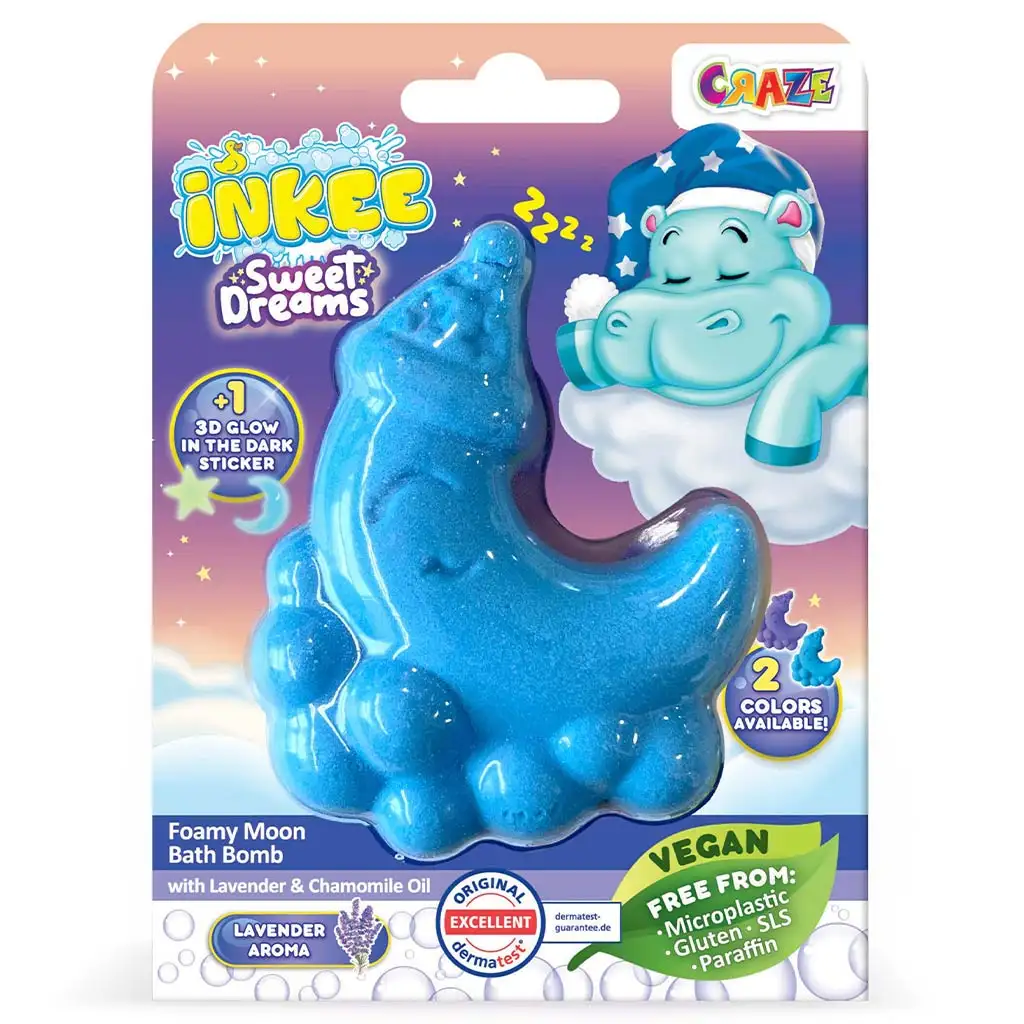 Craze Inkee: Vegán sladký sen penová bomba do kúpeľa v tvare mesiaca kép 2