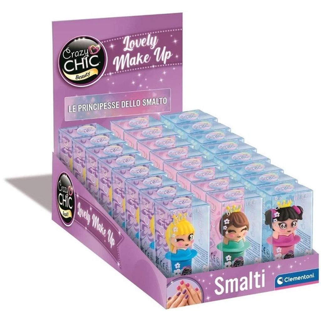 Crazy Chic: Lak na nechty s princeznou v rôznych prevedeniach, 1 ks - Clementoni