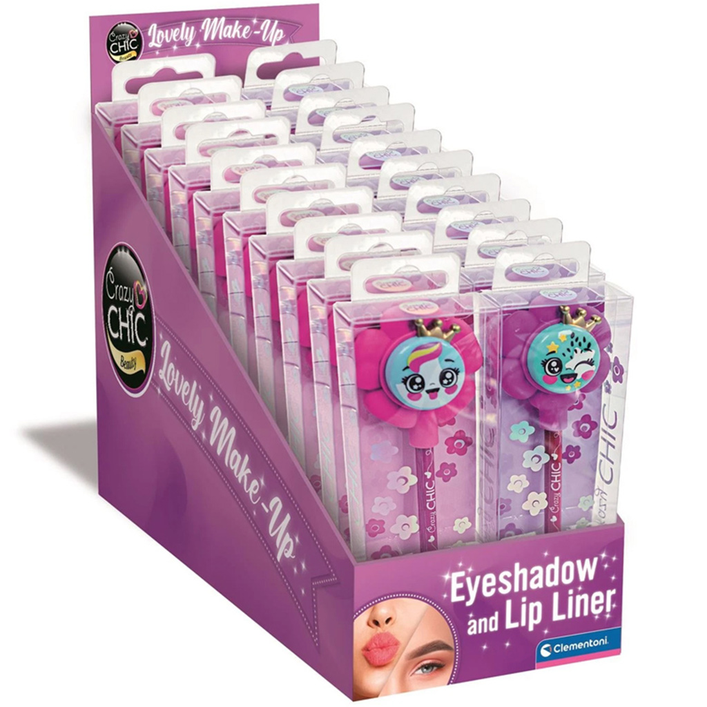 Crazy Chic: Očné tiene a ceruzka na pery v dvoch variantoch 1 ks - Clementoni