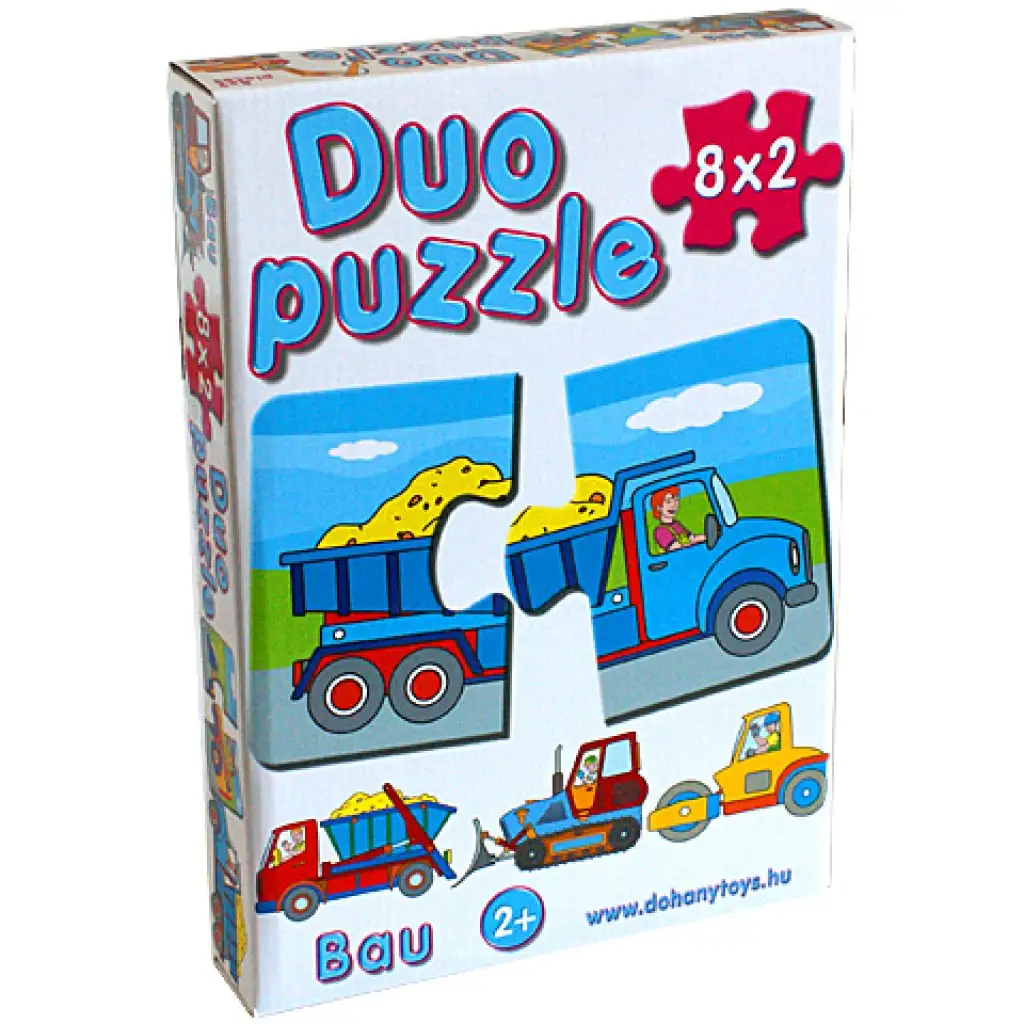 DUO Puzzle Stavebné stroje - D-Toys