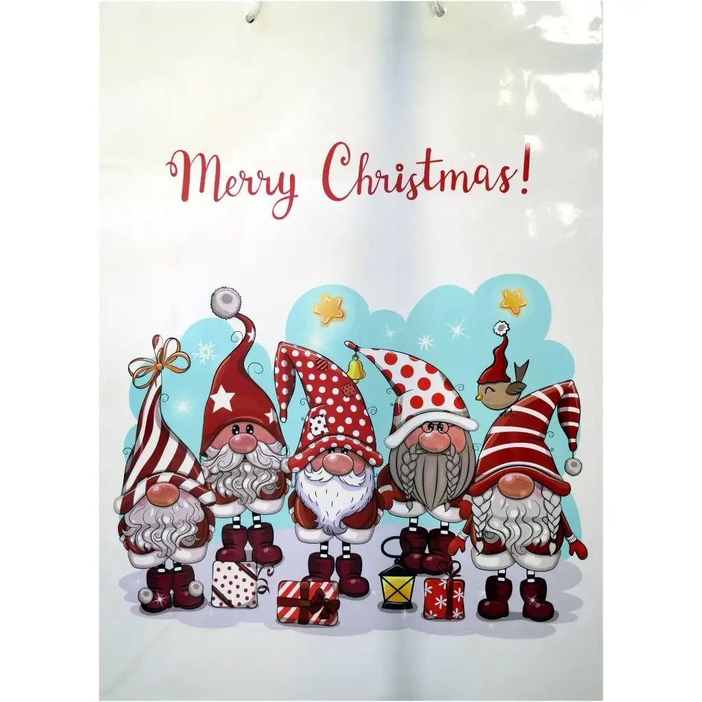 Darčeková taška s vianočným motívom sobov 32,5x45,5x10cm