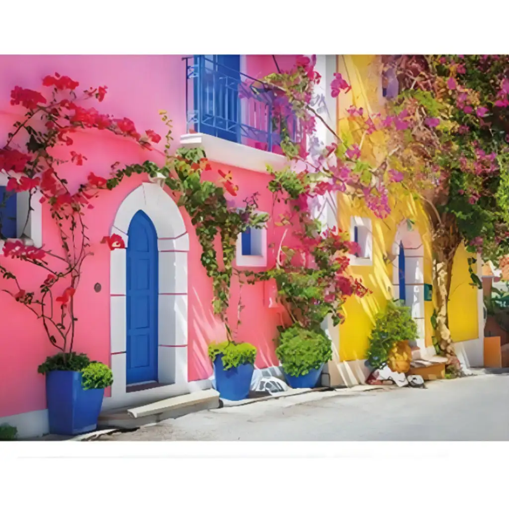 Diamantová mozaika: Grécke farby diamantová maľba set 30x40cm