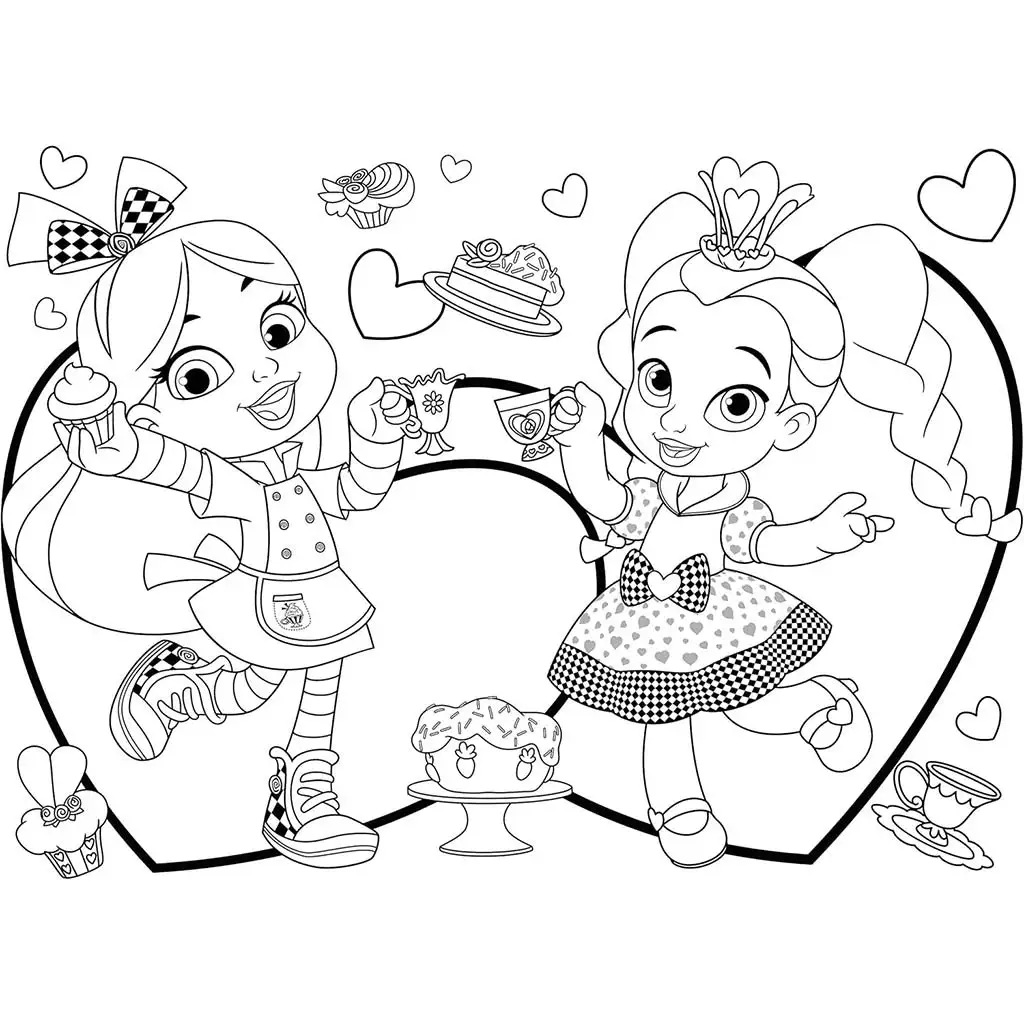 Disney Alice v krajine zázrakov 2 v 1 maxi 24-dielne puzzle a omaľovánka 70x50 cm - Lisciani kép 2