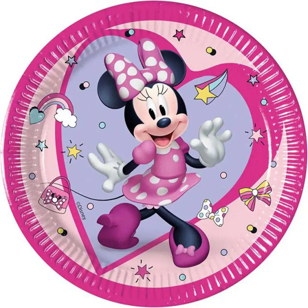 Disney+Minnie myš 8-dielna sada papierových tanierov 20 cm kép 1