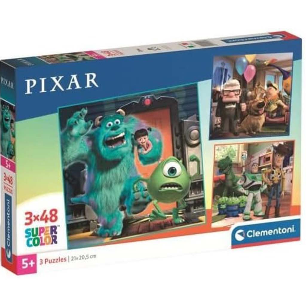 Disney Pixar 3x48-dielna Supercolor puzzle - Clementoni
