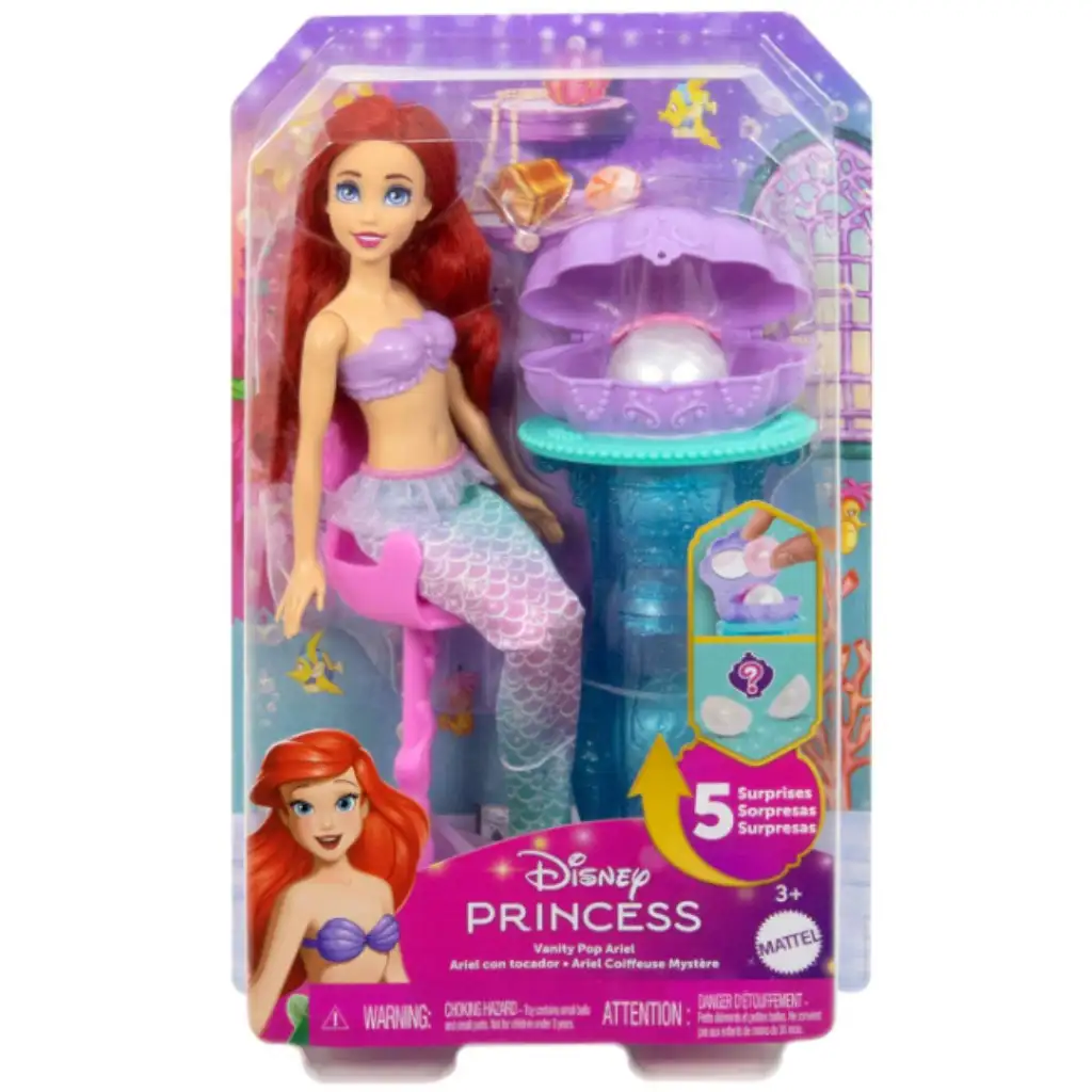 Disney Princezné: Ariel Perlové kúzlo prekvapujúca bábika set - Mattel kép 1